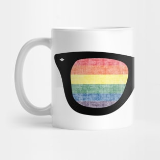 Pride Flag Sun Glasses Design Mug